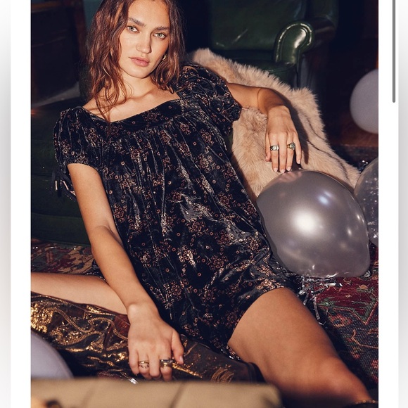 Free People Tops - ‼️FINAL PRICE‼️ Free people velvet summer camp tunic dress - NWT